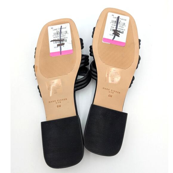 Marc Fisher LTD Casara Slide Sandal Women's Square Toe Black Size US6M EU37 - Picture 8 of 11